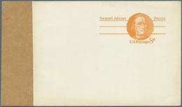 GA Vereinigte Staaten Von Amerika - Ganzsachen: 1973 'Samuel Adams' Postal Card 8c. Orange, Variety "Pa - Sonstige & Ohne Zuordnung