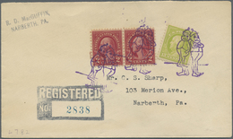 Br Vereinigte Staaten Von Amerika - Stempel: BROWNIES / GNOMES Violet Fancy Cancel + B/s "NARBERTH PA M - Marcofilie