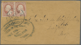 Br Vereinigte Staaten Von Amerika - Stempel: "INDEPENDENT LINE AHEAD OF THE MAILS UNCLE SAM AND NORTH S - Marcophilie