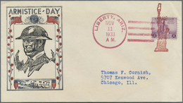 Br Vereinigte Staaten Von Amerika - Stempel: LADY LIBERTY Red Fancy Cancel + Red Cds "LIBERTY ARIZ. NOV - Marcophilie