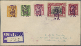 Br Vereinigte Staaten Von Amerika - Stempel: SANTA CLAUS (long Shot) Violet Fancy Cancel + B/s Red "SAN - Marcophilie