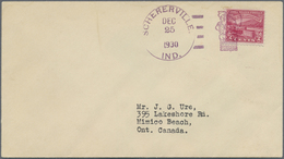 Br Vereinigte Staaten Von Amerika - Stempel: SANTA CLAUS ON CHIMNEY Violet Fancy Cancel + Cds "SCHERERV - Marcofilie