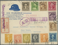 Br Vereinigte Staaten Von Amerika - Besonderheiten: 1932, R-AR-Express Delivery Cover With Printed Pict - Altri & Non Classificati