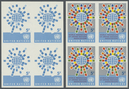 ** Vereinte Nationen - New York: 1966. Imperforate Block Of 4 + Progressive Proof (4 Phases) In Blocks - Andere & Zonder Classificatie