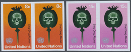 ** Vereinte Nationen - New York: 1973, Fight Against Drug Abuse Both Values 8c. And 15c. In IMPERFORATE - Andere & Zonder Classificatie