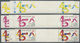 ** Vereinte Nationen - New York: 1990. Progressive Proofs (8 Phases) And Imperforates In Horizontal Gut - Other & Unclassified