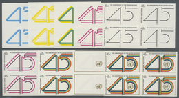 ** Vereinte Nationen - New York: 1990. Imperforate Block Of 4 + Progressive Proof (8 Phases) In Blocks - Other & Unclassified