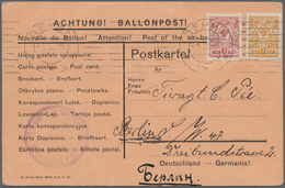 Br Ballonpost: 1914: Berliner Verein Für Luftschifffahrt / Ballon "SS" (für Siemens Schuckert): Abwurfk - Airships