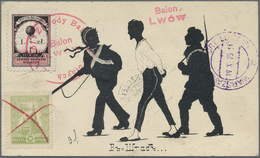 Br Ballonpost: 1926, 19.X., Poland, Four Balloon Covers/cards "Poznań", "Lwów", "Kraków" And "Warszawa" - Airships