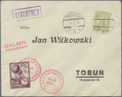 Br Ballonpost: 1928, 30.IX., Poland, Balloon "Warszawa", Two Covers With Perforated And Imperforate Vig - Montgolfières