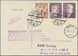 Br Ballonpost: 1939, 28.V., Poland, Three Balloon Covers/card: Balloon "Poznan", "Pomorze", "Katowice", - Mongolfiere