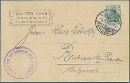 Br Flugpost Deutschland: 1912: "Flugpost Bork Und Umgebung Durch Gradeflieder" (D-K2) Als Zusatzstempel - Airmail & Zeppelin