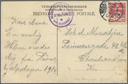 Flugpost Europa: 1914, Dänemark, Roskilde - Copenhagen, Erstflug Mit Violettem Bestätigungsstpl. V. - Europe (Other)