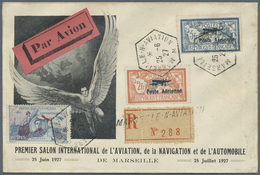 Br Flugpost Europa: 1927, MARSEILLE / Intern. Flug- U. Navigationsausstellung: Illustr. R-Sonderkuvert - Europe (Other)