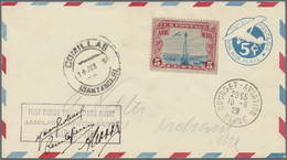 GA Flugpost Übersee: 1929, Transatlantic Flight "Yellow Bird", USA 5 C Airmail Pse With Additional Fran - Altri & Non Classificati