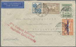 Br/ Flugpost Übersee: 1932,1933, Two Airmails Sent From MAKASSAR Respectively SOERABAJA To Germany. One - Andere & Zonder Classificatie