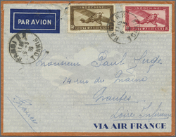 Br Flugpost Übersee: 1938. Airmail Letter From "Hanoi 6.3.38" To "Paris 21.3.38". JODHPUR ACCIDENT. Lit - Sonstige & Ohne Zuordnung
