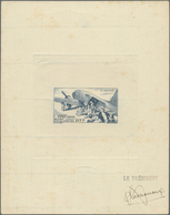 (*) Flugpost Übersee: 1947/1950 (ca.), French Area, Airmails, Group Of Four PPT Epreuve, Signed "Le Pres - Other & Unclassified