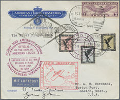 Br DO-X - Flugpost: 1930, USA, Cover With 5 C Violet Winged Globe Franked For Special American Legion C - Airmail & Zeppelin