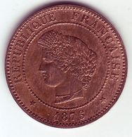 Cérès . 5 Centimes 1876 A . - 5 Centimes