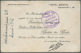 Zeppelinpost Deutschland: 1912, Rundfahrt Von Und Bis Oos, Violetter Bordstempel Type I Vom 2.6. Auf - Airmail & Zeppelin