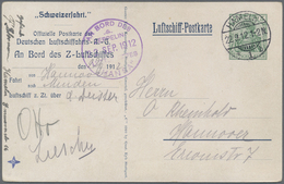 GA Zeppelinpost Deutschland: 1912, LZ 12 "Hansa", 5 Pfg. Privat-Ganzsachenkarte "Schweizerfahrt" Mit Bo - Luft- Und Zeppelinpost