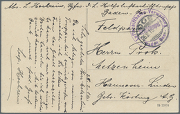 Zeppelinpost Deutschland: 1916, BADEN-OOS / LUFTSCHIFFHAFEN-VERWALTUNG (Briefstempel) Und Poststempe - Luchtpost & Zeppelin