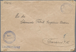 Br Zeppelinpost Deutschland: 1916: JÜTERBORG/LUFTSCHIFFHAFEN (Briefstempel) + K1 Niedergörsdorf (Kr. Jü - Luchtpost & Zeppelin