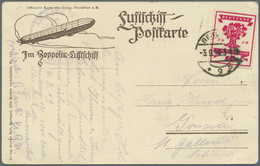 Zeppelinpost Deutschland: 1919, Luftschiff Bodensee, Ansichtskarte Dresden Von "BERLIN 3.9.19" Mit E - Airmail & Zeppelin