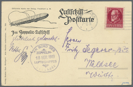 Br Zeppelinpost Deutschland: 1919, Luftschiff Bodensee Mit Bordpoststempel Vom 18.SEP., Fahrt Friedrich - Luchtpost & Zeppelin