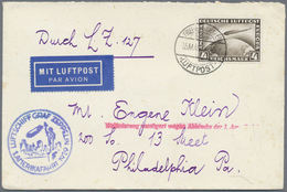 Br Zeppelinpost Deutschland: 1929: LZ 127/Amerikafahrtversuch Als Kabinettbrief Mit Unbekanntem L1-Verz - Airmail & Zeppelin