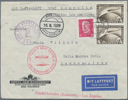 Br Zeppelinpost Deutschland: 1929: WELTRUNDFLUG: 12.8.29 In Bad Nauheim Mit 2x Mi 424 Gestempelt, 16.8. - Luft- Und Zeppelinpost