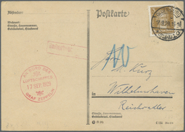 Br Zeppelinpost Deutschland: 1929, Deutschlandfahrt, Teil II, Abwurf Oldenburg, Karte Mit Bordstempel V - Poste Aérienne & Zeppelin