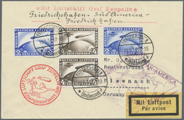 Br Zeppelinpost Deutschland: 1930 (18.5.), Südamerika-Fahrt, Ganz Außergewöhnlicher Brief Mit 4 Zeppeli - Luchtpost & Zeppelin