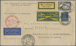 Br Zeppelinpost Deutschland: 1930 (18.5.), Südamerikafahrt, 4 RM Südamerikafahrt Und Brasilianische Bei - Airmail & Zeppelin