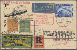 Zeppelinpost Deutschland: 1930, 2 RM Zeppelin-Chicagofahrt Auf Karte Ab BERLIN Nach Santos/Brasilien - Airmail & Zeppelin