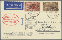 Br Zeppelinpost Deutschland: 1930, Si 79, SAAR/VADUZ-FAHRT: Tadellose Vertragsstaaten-Karte Mit 2 Fr. U - Poste Aérienne & Zeppelin