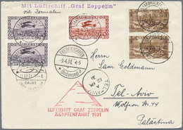 Br Zeppelinpost Deutschland: 1931: SAAR/ÄGYPTENFAHRT: Vertragstaaten-Luxusbrief Mit Mi 121 (2x), 126, 1 - Poste Aérienne & Zeppelin