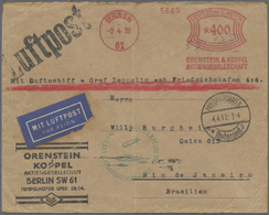 Br Zeppelinpost Deutschland: 1932, 2. Südamerikafahrt, Auflieferung Friedrichshafen, Firmenbedarfsbrief - Luchtpost & Zeppelin