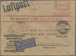 Br Zeppelinpost Deutschland: 1932, 3. Südamerikafahrt, Auflieferung Friedrichshafen, Firmenbedarfsbrief - Poste Aérienne & Zeppelin