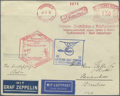 Br Zeppelinpost Deutschland: 1933, Zeppelin 3. Südamerika-Fahrt - Drucksache Mit FREISTEMPLER Der Fa. S - Poste Aérienne & Zeppelin