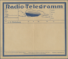 Br Zeppelinpost Deutschland: 1935, Radio-Telegramm Mit Abb. Zeppelin Und Inschrift "L.S. Hindenburg, Un - Poste Aérienne & Zeppelin