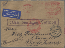 Br Zeppelinpost Deutschland: 1934, 7. Südamerikafahrt, Auflieferung Friedrichshafen Mit Best.-Stempel " - Poste Aérienne & Zeppelin