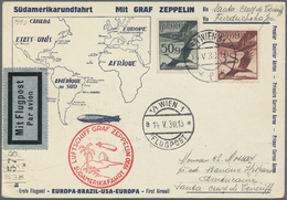 Br Zeppelinpost Europa: 1930: ÖSTERREICH/ SAF 1930: Luxus-SAF-Zierpostkarte, Etappe FHFN-Santa Cruz Mit - Andere-Europa