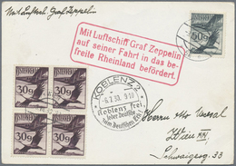 Br Zeppelinpost Europa: 1930: ÖSTERREICH / Fahrt In Das Befreite Rheinland: Tadellose Abwurfkarte Koble - Altri - Europa