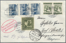 Br Zeppelinpost Europa: 1930: ÖSTERREICH / DARMSTADT-Landungsfahrt: Äußerst Seltener Luxusbrief Ab Salz - Sonstige - Europa