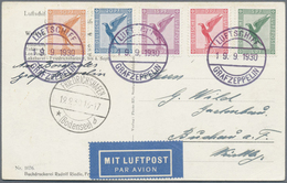 Br Zeppelinpost Europa: 1930: Kurzfahrt In Die Schweiz: Bordpostkarte Mit Flugpost-Bilderbuchfrankatur - Autres - Europe