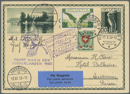 GA Zeppelinpost Europa: 1930, SCHWEIZ / Niederlandefahrt. 10c-Bild-GSK "Richterswil" Ab "Romanshorn 17. - Autres - Europe