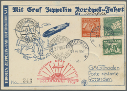 Br Zeppelinpost Europa: 1931, Polarfahrt, Vordruck-Zeppelin-Karte, Zuleitung Niederlande, Oisterwijk 21 - Europe (Other)