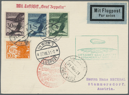 Br Zeppelinpost Europa: 1931, ÖSTERREICH / 1. SAF. Anschluß-Fp-Karte Mit Abwurf KAP VERDE. Abgeworfen W - Andere-Europa